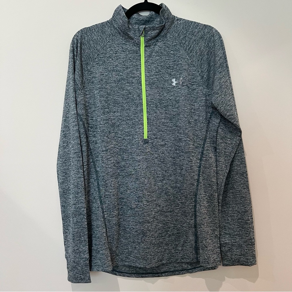 Under Armour heather green Quarter-Zip heat gear loose fit jacket top woman’s L